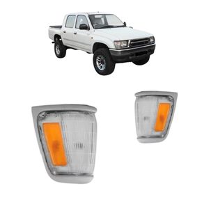 Lanterna Pisca Hilux 1996 A 2000 Cristal friso Cromado