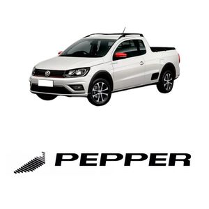 Adesivo Lateral Pepper Saveiro Up 2017 2018 2019 Preto
