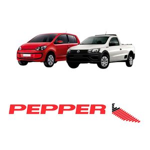 Adesivo Lateral Pepper Saveiro Up 2017 2018 2019 Vermelho