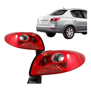 Lanterna Traseira 207 Sedan 2009 A 2011 Vermelho