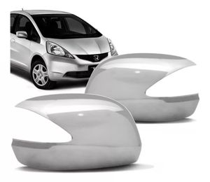 Capa De Retrovisor Fit 2009 A 2014 Cromado Com Furo Pisca