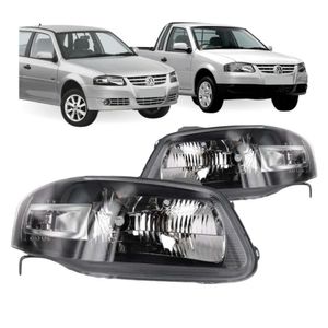 Farol Gol Parati Saveiro G4 2006 A 2008 Mascara Negra