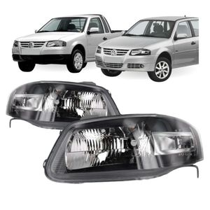 Farol Gol Parati Saveiro G4 2006 A 2008 Mascara Negra