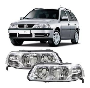 Farol Gol Parati Saveiro 00 A 05 Foco Duplo Mascara Cromada