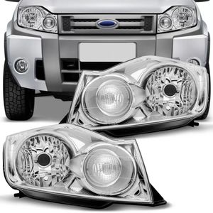 Farol Ecosport 2008 2009 2010 2011 2012 Mascara Cromada