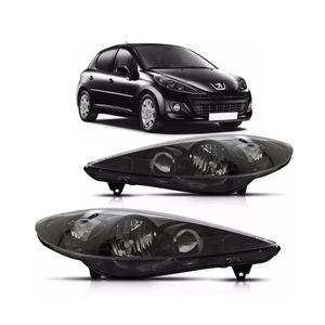 Farol Peugeot 207 2008 2009 2010 2011 A 2015 Mascara Negra