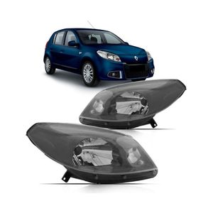 Farol Sandero 2012 2013 2014 Mascara Cinza