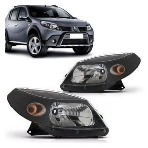 Farol Sandero 2007 2008 2009 2010 2011 Mascara Negra