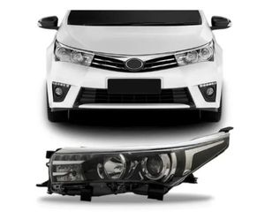 Farol Corolla 2015 2016 2017 Com Leds Mascara Cromada