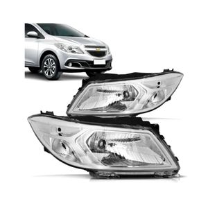 Farol Onix Prisma 2012 A 2016 Joy 2017 A 2020 Masc Cromada