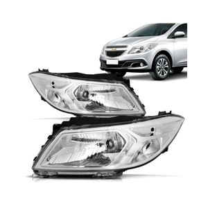 Farol Onix Prisma 2012 A 2016 Joy 2017 A 2020 Masc Cromada