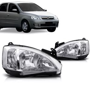 Farol Corsa Montana 2008 2009 2010 2011 2012 Mascara Cromada