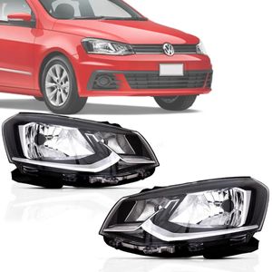 Farol Gol Voyage Saveiro 16 A 18 Foco Simples Friso Cromado