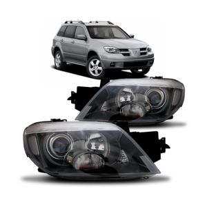 Farol Pajero Tr4 2010 2011 2012 2013 2014 Mascara Negra