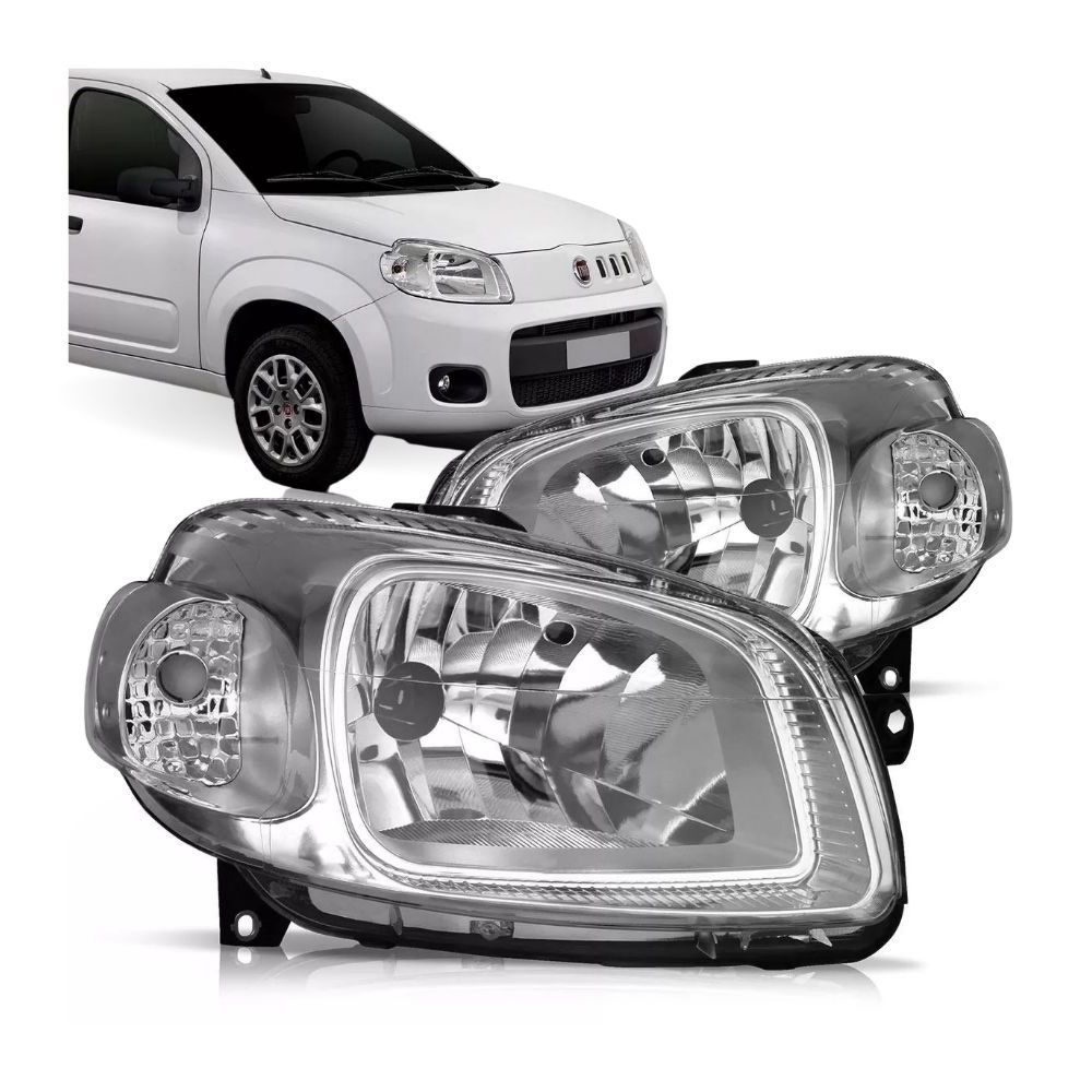 Farol Uno Fiorino 2010 A 2021 Vivace H4 - Fuscão Preto