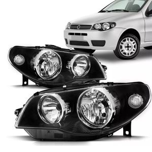 Farol Palio 2004 A 2018 Mascara Preta E Aro Cromado