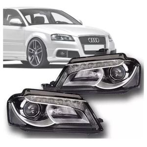 Farol Audi A3 2007 2008 2009 A 2012 Mascara Cromada Com Leds