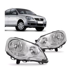Farol Polo 2007 2008 A 2012 Mascara Cromada
