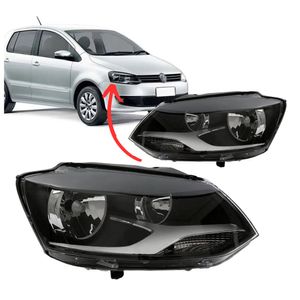 Farol Fox 2011 2012 2013 2014 Foco Duplo Mascara Negra
