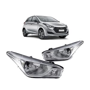 Farol Hb20 2016 2017 2018 2019 Mascara Cromada