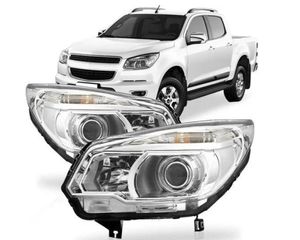 Farol S10 2012 2013 2014 201 Mascara Cromada Com Projetor