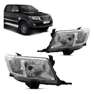 Farol Hilux 2012 2013 2014 2015 Mascara Cromada