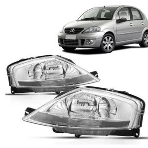 Farol C3 2003 2004 2005 2006 2007 A 2012 Eletrico Cromado
