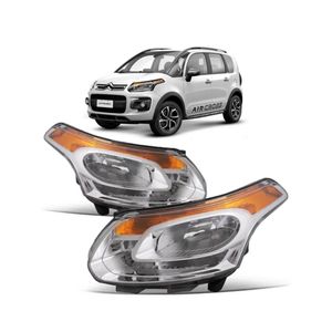 Farol C3 Aircross 2011 2012 2013 2014 2015 Mascara Cromada