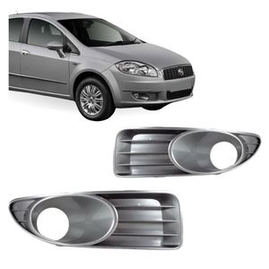 Grade Lateral Parachoque Linea 2008 A 2014 Com Furo Milha