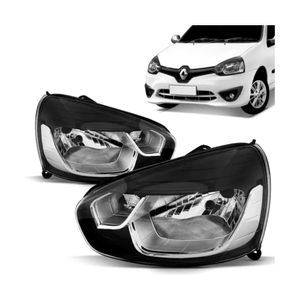 Farol Clio 2013 2014 2015 2016 Mascara Negra