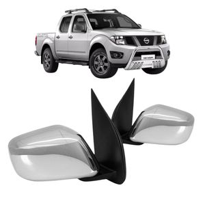 Retrovisor Frontier 2007 A 2019 Controle Eletrico Cromado