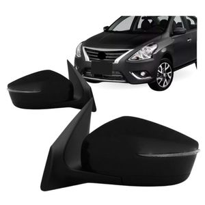 Retrovisor Versa 2016 2017 A 2020 Eletrico E Com Pisca Preto