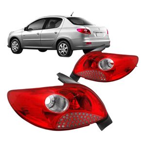 Lanterna Traseira 207 Sedan 2011 A 2015 Bicolor