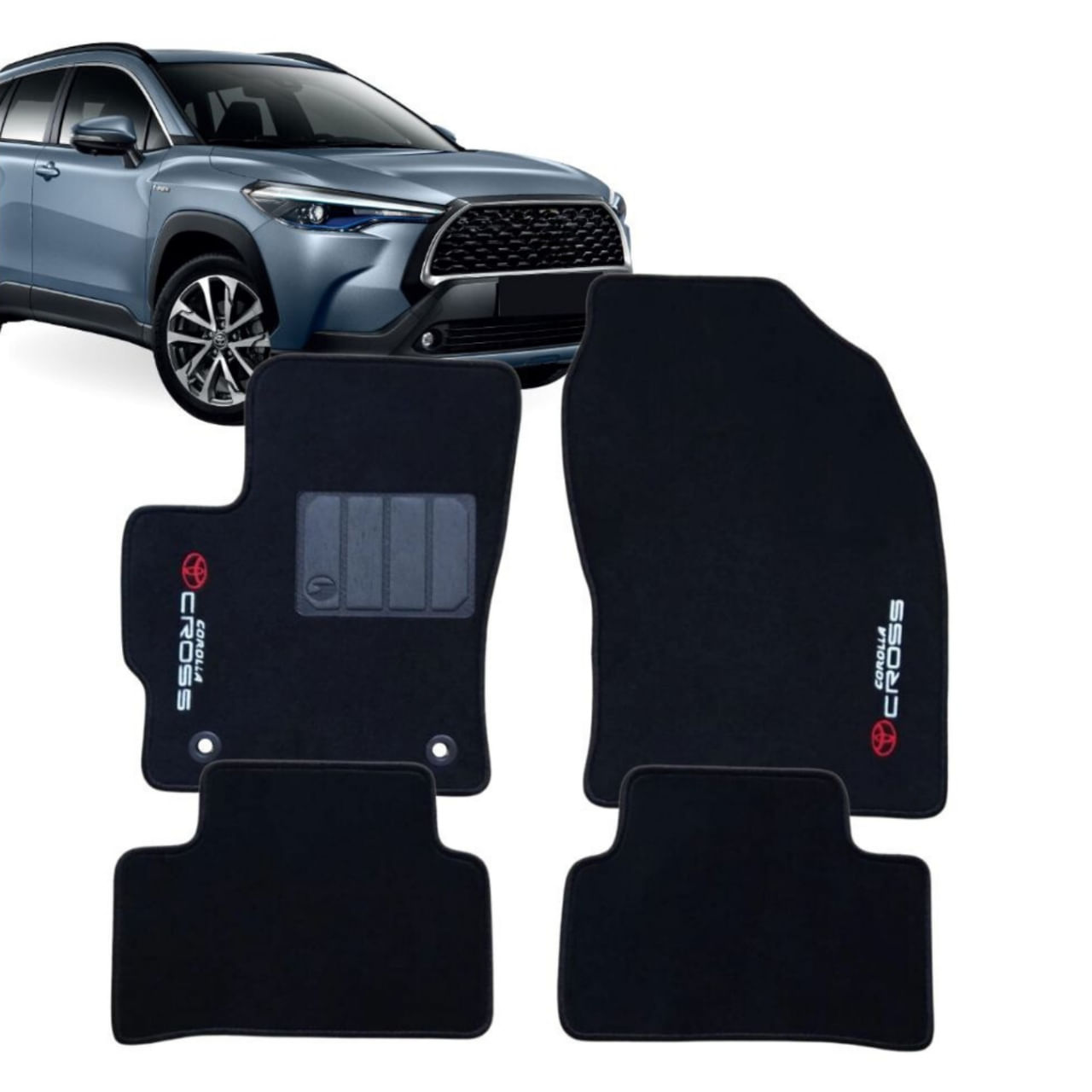Tapete Carpete Preto Corolla Cross 2021 A 2024 - Fuscão Preto