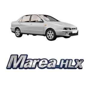 Emblema Plaqueta Fundo Azul Cromado Marea Hlx 1998 A 2008