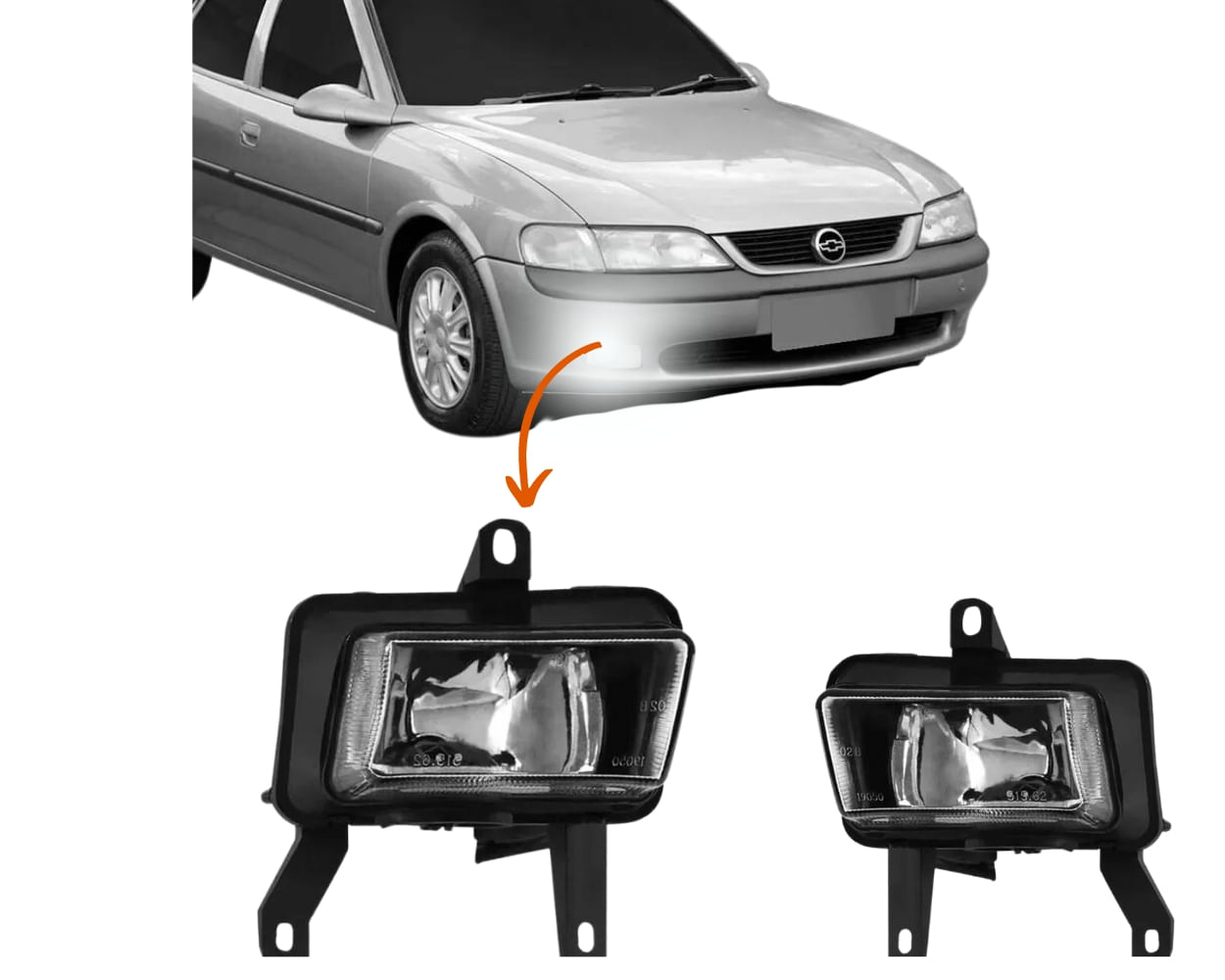 Farol Milha Vectra 1996 97 98 1999 - Fuscão Preto