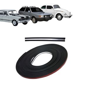 Friso Cromado Preto Auto Colante 9mm