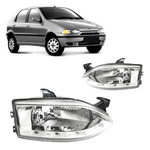 Farol Palio 1996 97 98 99 2000 Com Led Lente Policarbonato
