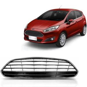 Grade Dianteiro Principal Fiesta Hatch 14 A 18 Friso Cinza