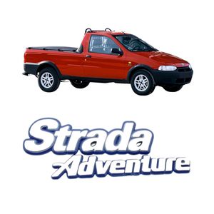 Emblema Strada Adventure 1995 A 2000 Fundo Azul