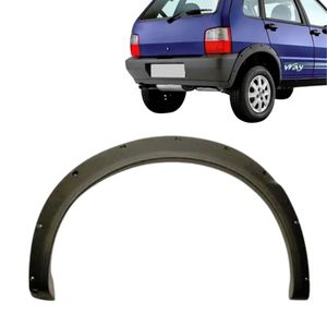 Moldura Paralama Traseiro Uno Way 2004 A 2010 Preto