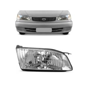 Farol Corolla 1998 1999 2000 2001 Mascara Cromada
