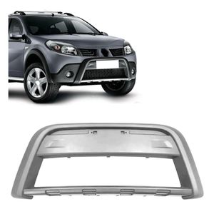 Moldura Parachoque Diant Sandero Stepway 2008 A 2011 Prata