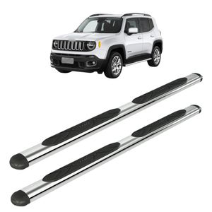 Estribo Oval Cromado Renegade 2015 2016 2017 A 2021 Com Kit