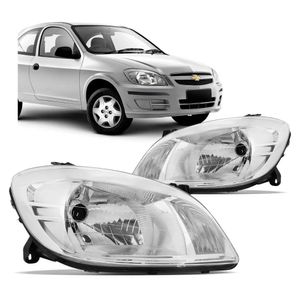 Farol Celta Prisma 2007 2008 2009 A 2016 Mascara Cromada