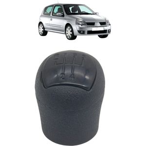 Manopla Cambio Clio 2005 2006 2007 2008 A 2016 Tampa Preta