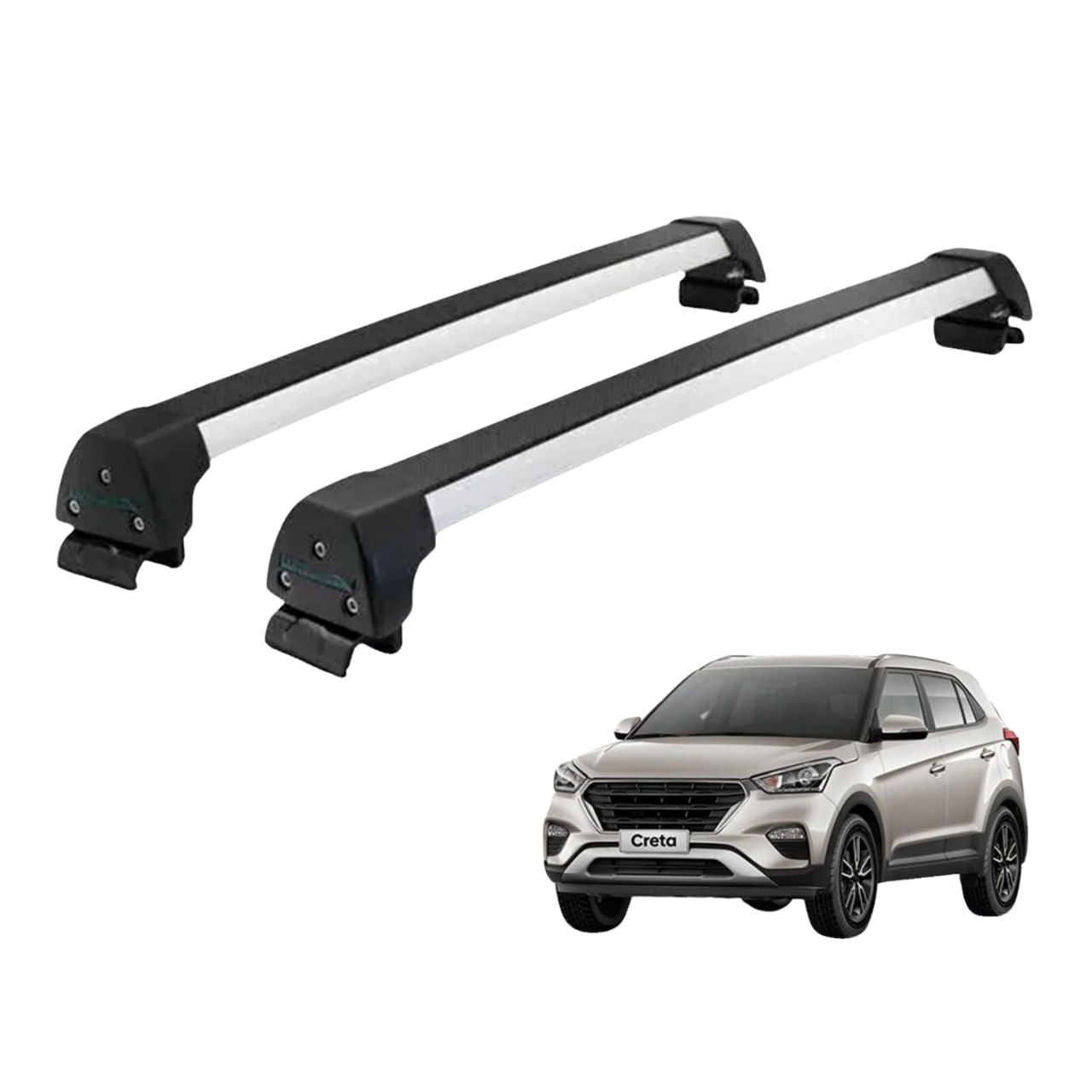 Rack Aluminio Creta 2017 A 2020 Com Longarina - Fuscão Preto