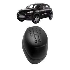 Manopla Cambio Kwid 2017 2018 2019 2020 2021 2022 2023 Preto
