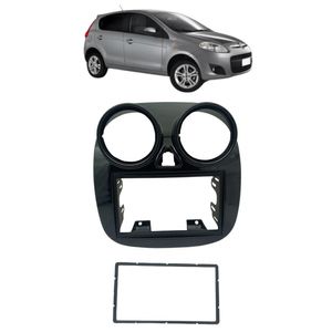 Moldura 2 Din Palio Novo 2012 2013 2014 A 2017 Black Piano