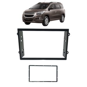 Moldura 2 Din Onix Cobalt Spin Prisma 2013 A 2019 Preto